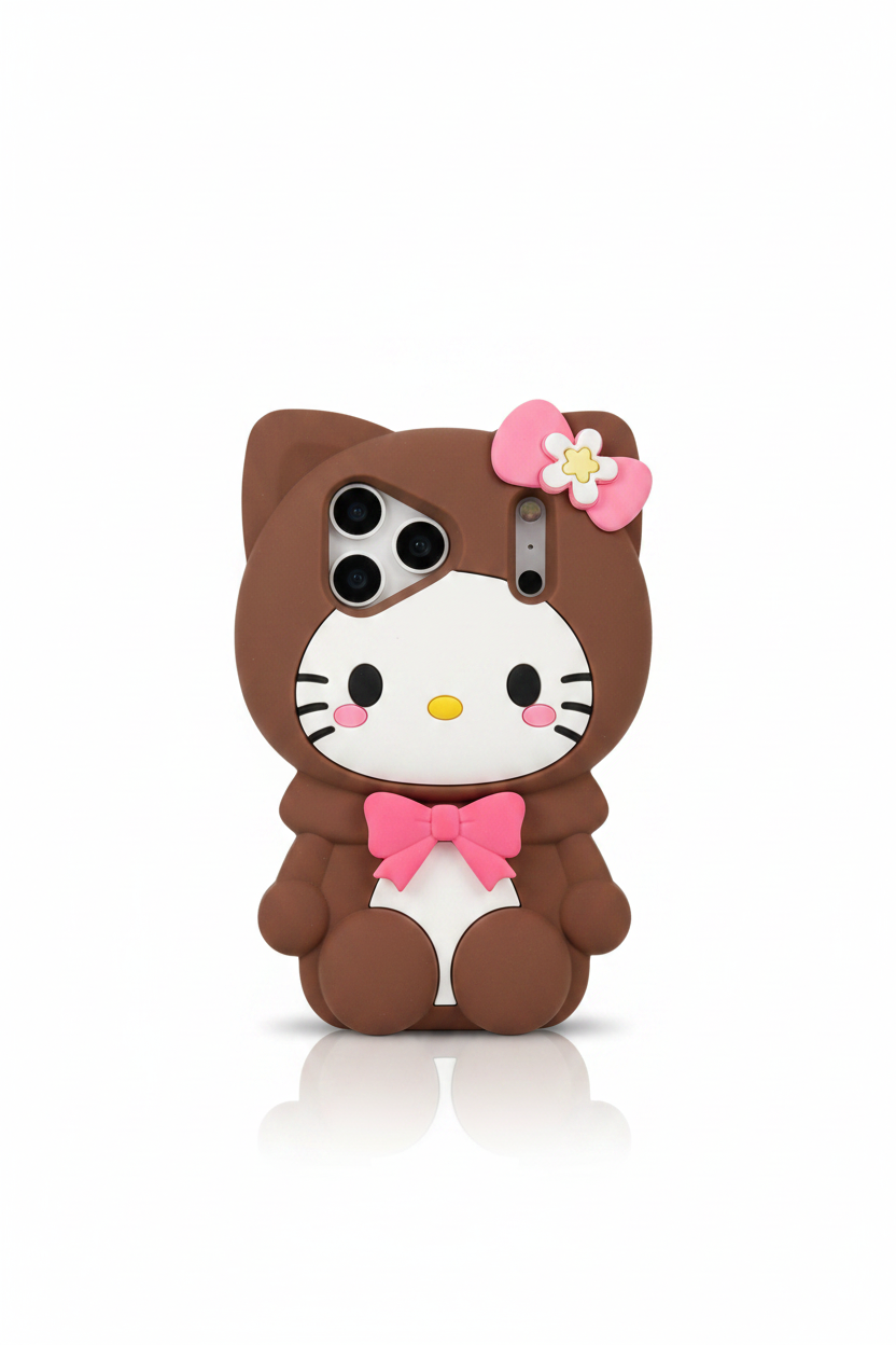 Coque Hello Kitty marron