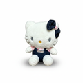 Hello Kitty nœud noir fond blanc